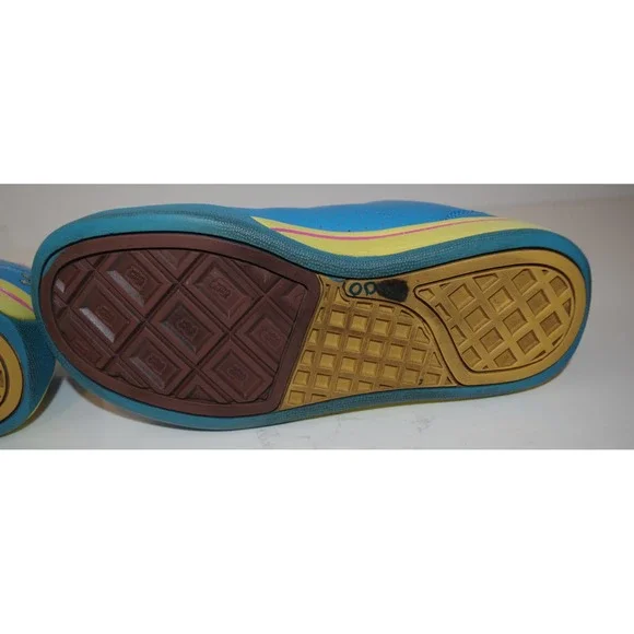 BBC Ice Cream Board Flip Sneakers Blue Pink Yellow Low Top Skate Shoes 5